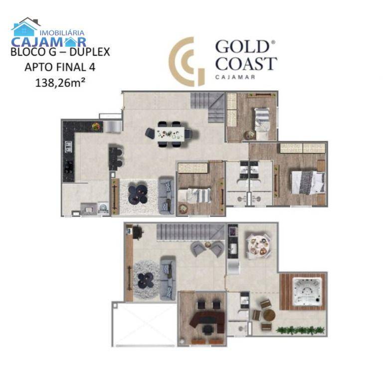 Apartamento com 4 dormitórios à venda, 138 m² por R$ 1.204.677,85 - Polvilho - Cajamar/SP